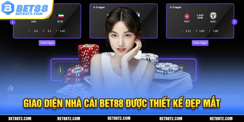 Giao diện BET88 với thiết kế tối ưu