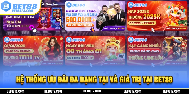 BET88 tung hàng loạt khuyến mãi khủng